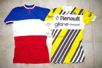Maillot de champion de France & maillot renault Gitane Campagnolo